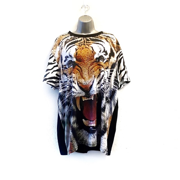 Hudson Jeans Tops - HUDSON Tiger Graphic Tee Shirt Dress 3XL Unisex